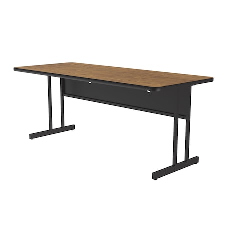 Correll Rectangle Computer or Training Desk Height Work Station, High Pressure Laminate Top, Medium Oak WS3072-06
